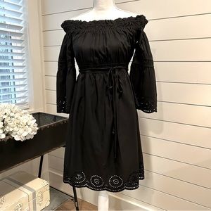 Venus Off Shoulder Eyelet Dress